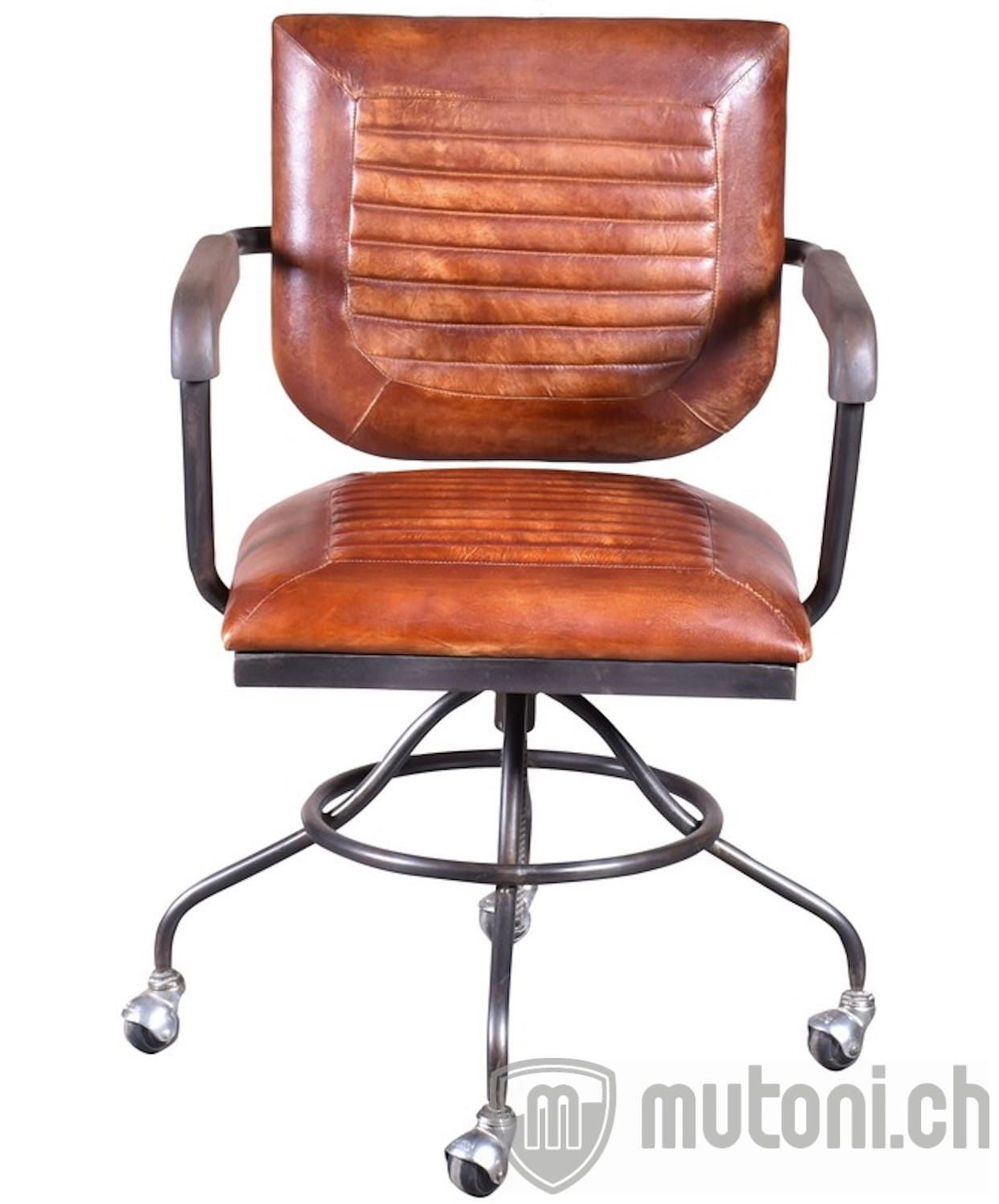 Design Stuhl Retro Büro Hocker Esszimmerstuhl Vintage Bürostuhl Kunstleder Neu 
